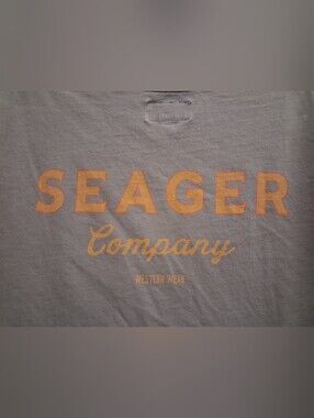 Seager Branded Tee, a medium-weight 100% cotton t-shirt Small